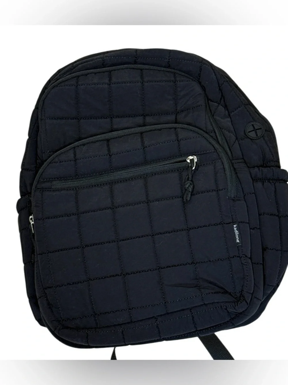 kadilong Laptop Book bag Backpack‎ for College or Travel, Black Quilt, USB Ready